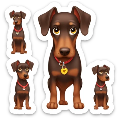 Red Dobermann sticker