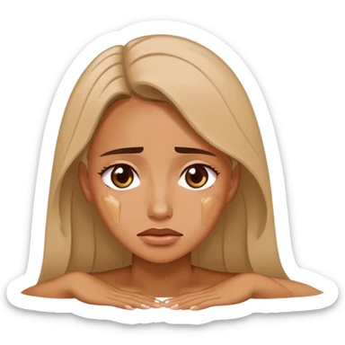 woman pushed on floor sticker