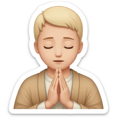 Person praying and talking to God, spiritual connection sticker