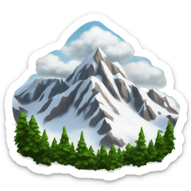 snowy mountain sticker