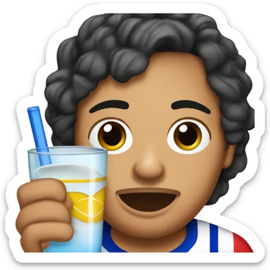 Puerto Rican hockey fan drinking a vodka tonic sticker