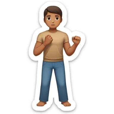 A person stands facing a wall with their hand on it, their shoulders hunched as if weighed down. A glowing, clenched fist of tension sits in their chest. But behind them, a doorway opens—light streaming through. The words "You are free" echo from inside. It’s the moment of  they can choose peace. sticker