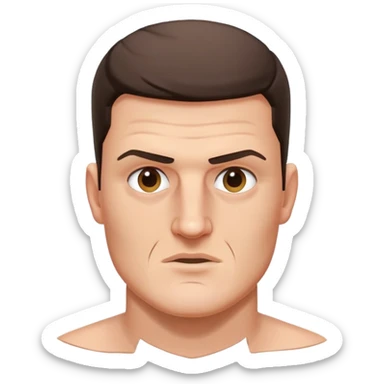 Harry maguire with a head shaped like a slab sticker