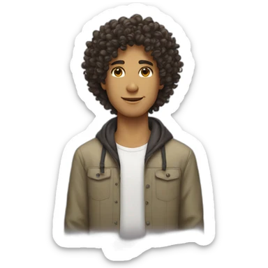 phil tall curly hair brazilian  sticker
