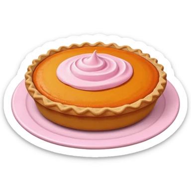 pumpkin pie pastel pink orange sticker