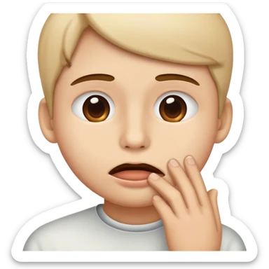 Cerrando la boca  sticker