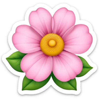 Baby pink flower sticker