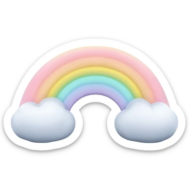 Rainbow Pastel Cloud Cute sticker