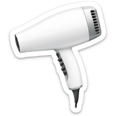 Hairdryer white  sticker
