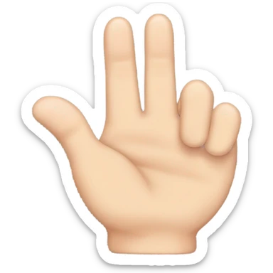 a hand that shows The sign of the horns(middle and ring fingers are bent)  sticker