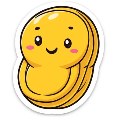cute peanut character with happy face sticker