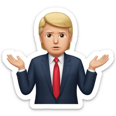donald trump shrugs shoulders sticker