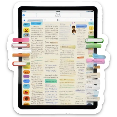 Digital journal in ipad sticker