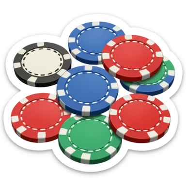 poker chips sticker