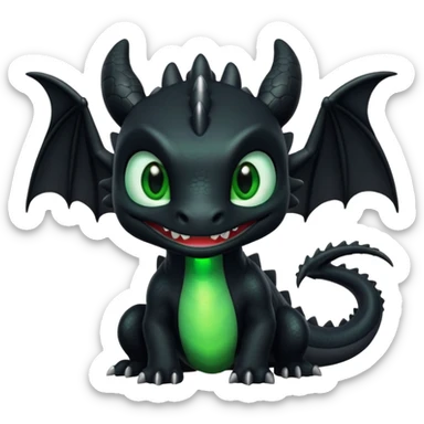 Toothless with white one sticker
