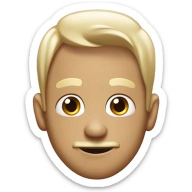 Guy sticking tongue out￼ and rolling eyes sticker