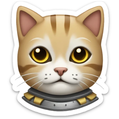 Gato con armadura  sticker