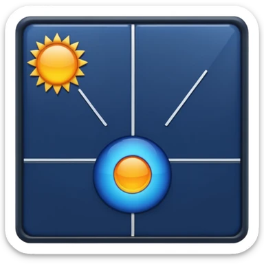 two dimensional solar panel sticker