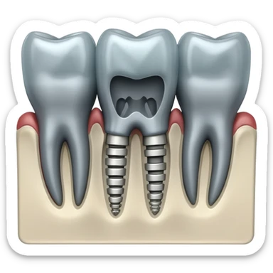 3D render of Dental X-Ray, X-Ray imaging aesthetic, translucent materials showing internal structure, row of teeth roots in grey-scale, medical scan style, emoji style, isolated on white background --v 6.0. sticker