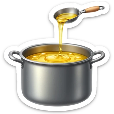 cooking oil boiling in pot sticker