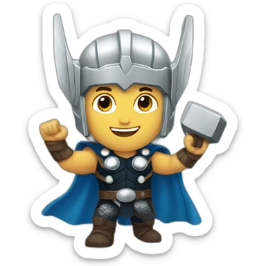 Thor waving sticker