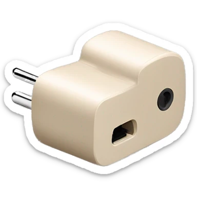 beige stereo adapter mini jack to big jack for headphones  sticker