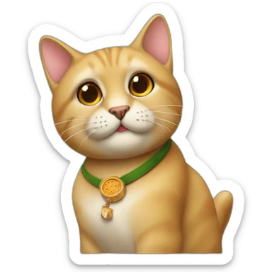 gato rubio con habano sticker