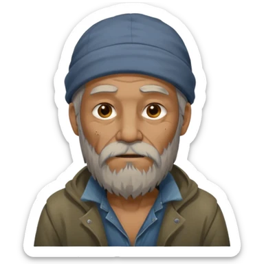 homeless guy sticker