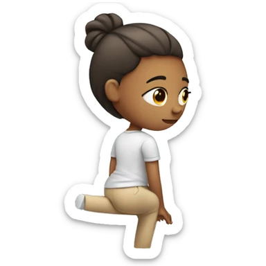 Girl with back pain  sticker