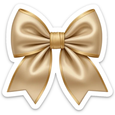 Beige bow sticker