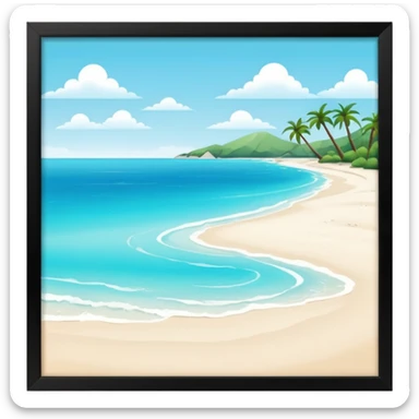 playa sin marco sticker