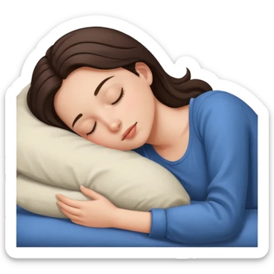 Brunette girl sleeping sticker