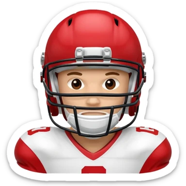 college football player helmets red  sticker