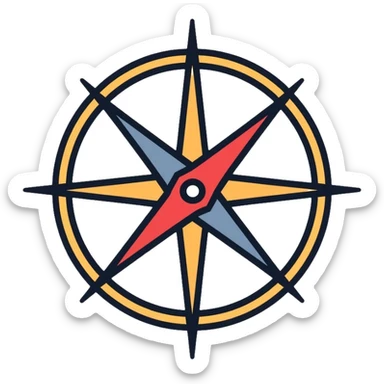 compass navigation tool sticker