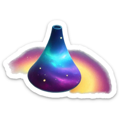 spinning top galaxy sticker