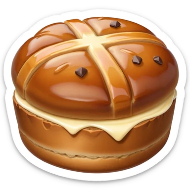 Hot cross bun sticker