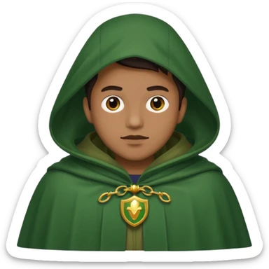 green Cloaked night guard sticker
