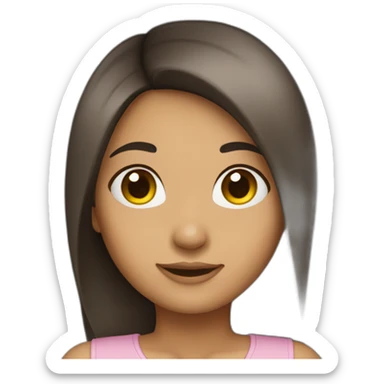 cute latina with straight hair sticker