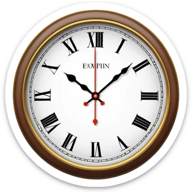 Classic round wall clock sticker