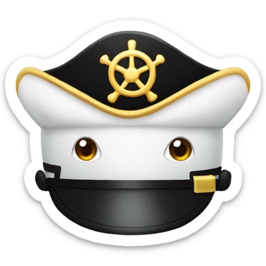 Captain hat emoji with the word AHOYT sticker