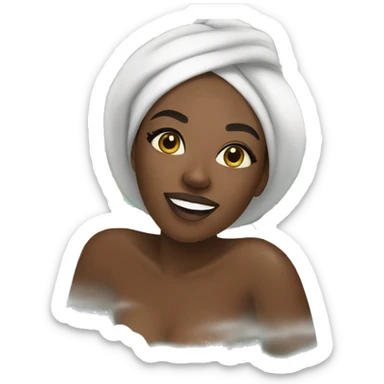 black woman spa day sticker