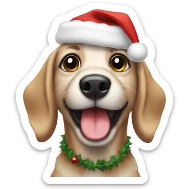 christmas dog  sticker