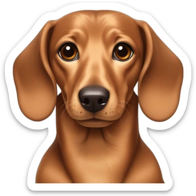 a dachshund with a bit of brown and black hair and smooth sticker