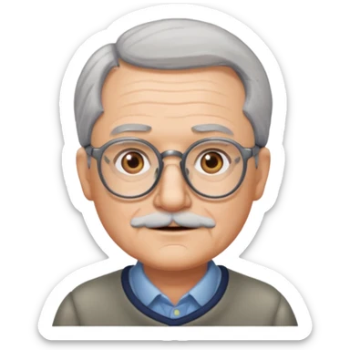 Grandpa wearing glasses sticker