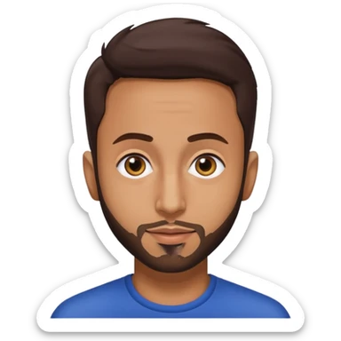 Anwar Jibawi dark brown hair sticker