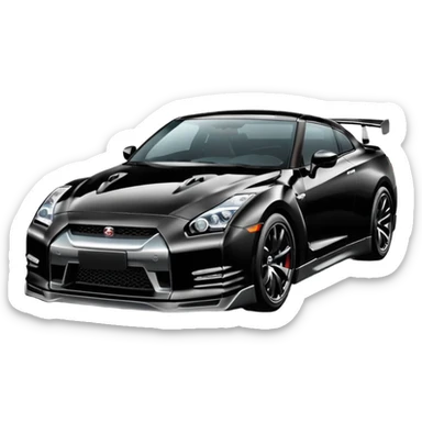 Nissan GTR black  sticker