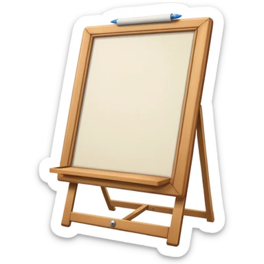 drawing board with classic wooden frame，in front side sticker