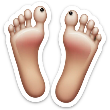 Feet with scary teeth sticker