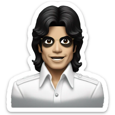 michael jackson white sticker