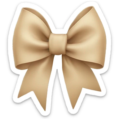 Beige bow sticker